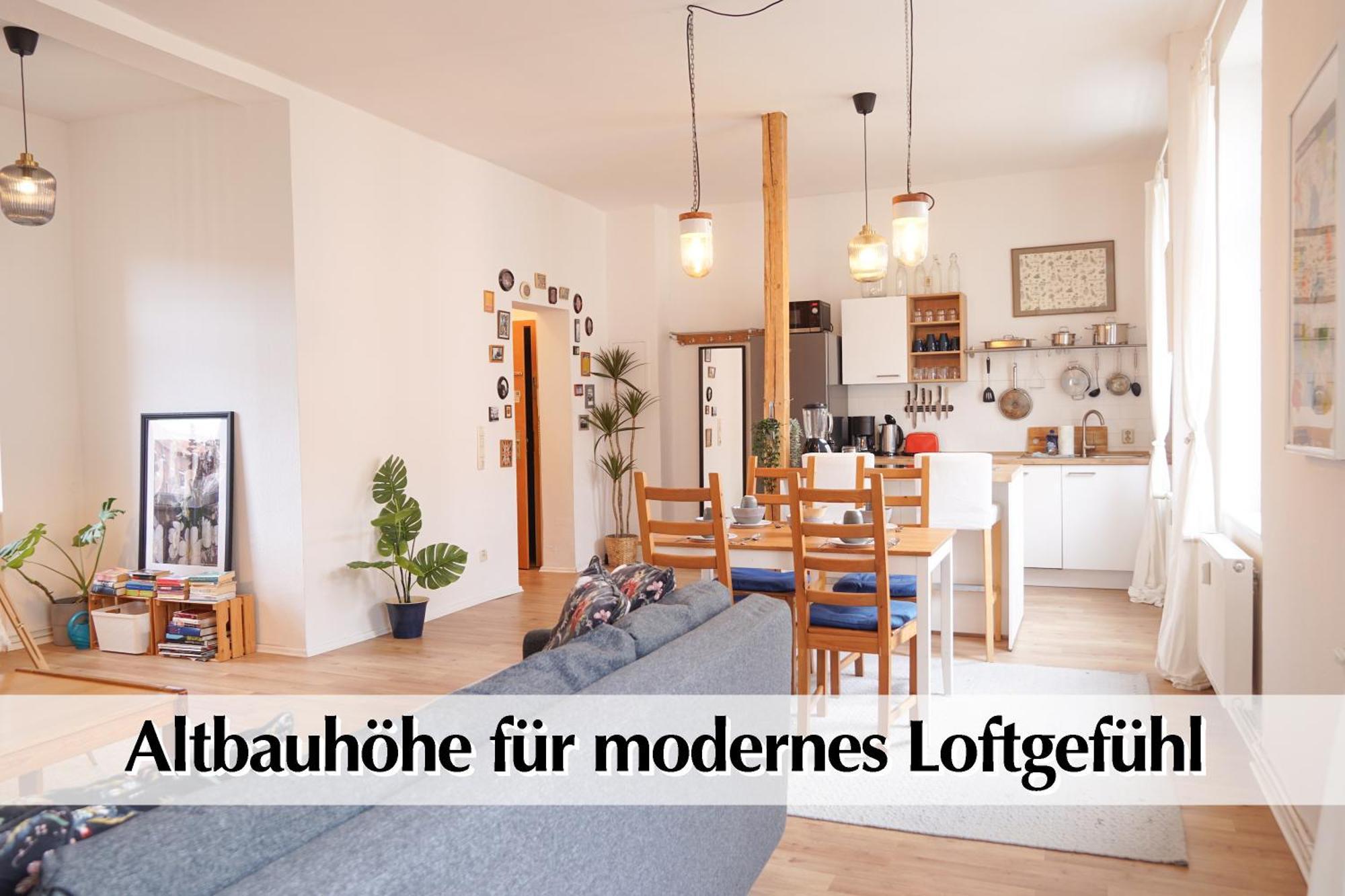 Helles Altbau-Loft Mit Kingsize Bett, Smart-Tv, Etc Διαμέρισμα Ερφούρτη Εξωτερικό φωτογραφία